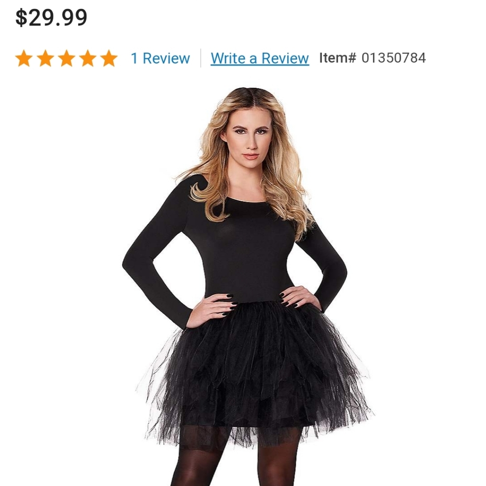 Adult black tutu starter dress